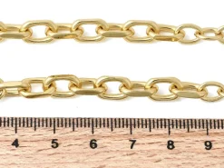 Collier chaîne câble 57,1 cm - laiton doré à l’or fin