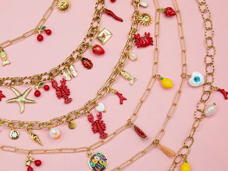 Collier chaîne câble en laiton doré à l’or fin