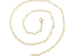 Collier chaîne câble en laiton doré à l’or fin