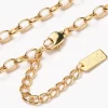 Collier chaîne câble en laiton doré à l’or fin