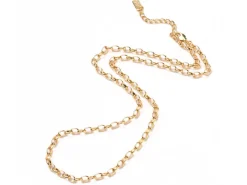 Collier chaîne câble en laiton doré à l’or fin