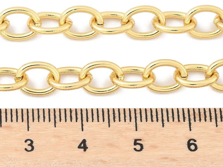 Collier chaîne câble médaille Good Luck 61,8 cm - laiton doré à l’or fin