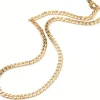 Collier chaîne cubaine en laiton doré à l’or fin