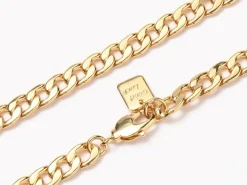 Collier chaîne cubaine en laiton doré à l’or fin