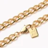 Collier chaîne cubaine en laiton doré à l’or fin