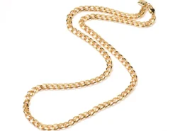 Collier chaîne cubaine en laiton doré à l’or fin