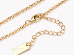 Collier chaîne rolo en laiton doré à l’or fin