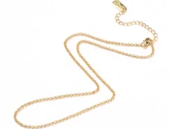 Collier chaîne rolo en laiton doré à l’or fin