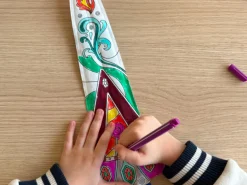 Coloriages gonflables - Epée avec led et bouclier - Ara Créative