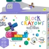 Crayons gras pour enfants - briques de jeu type lego - hélicoptère