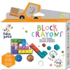 Crayons gras pour enfants - briques de jeu type lego - Construire un élévateur