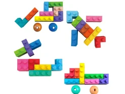 Crayons gras pour enfants - briques de jeu type lego - Construire un élévateur