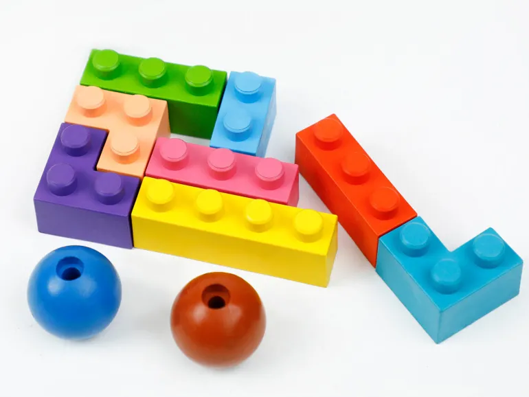 Crayons gras pour enfants - briques de jeu type lego - Camion