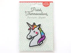 Écusson thermocollant - Tête de licorne