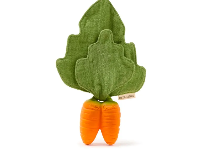 Doudou et anneau de dentition Carotte - Oli & Carol