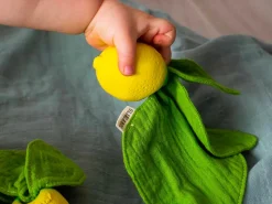 Doudou et anneau de dentition citron bébé - Oli & Carol