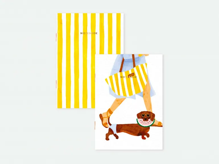 Duo de Carnets A6 Summer Teckel - ATWS