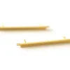 Embout pour tissage de perles doré - 35 mm