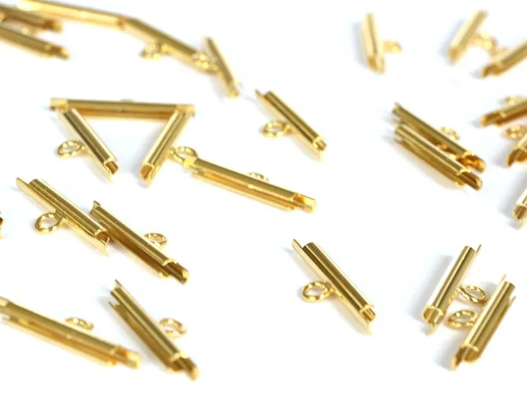 Embout pour tissage de perles Doré - 15 mm