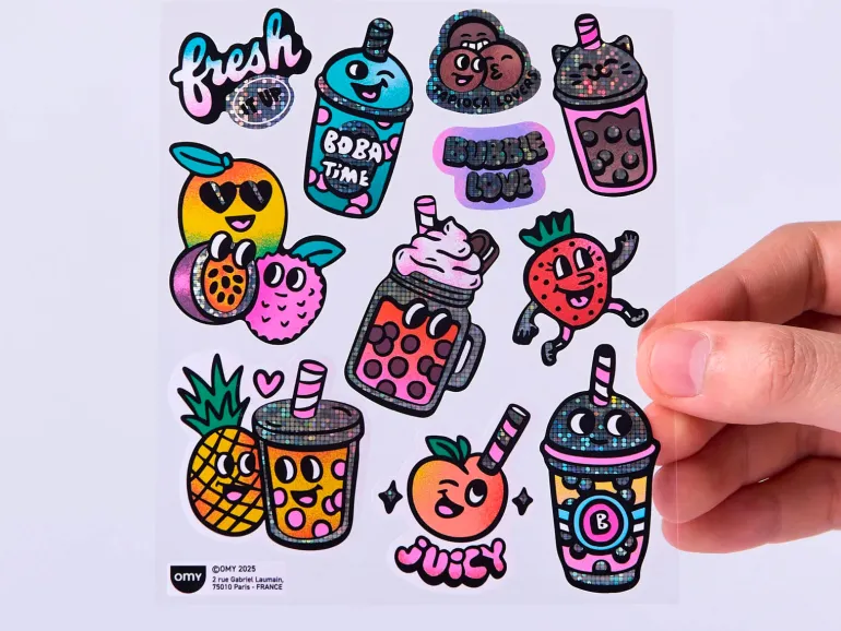 Fabulous Stickers Big - Bubble Tea - Bubble - OMY