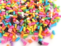 Faux vermicelles couleurs vives pour pâte fimo ou résine.