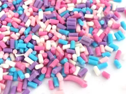Faux vermicelles couleurs froides pour pâte fimo ou résine.