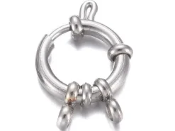 Fermoir à anneau à ressort en acier inoxydable 304 - 23 x 14 mm
