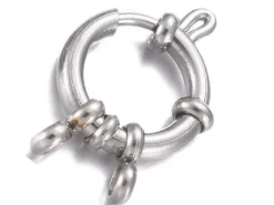 Fermoir à anneau à ressort en acier inoxydable 304 - 23 x 14 mm