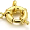 Fermoir à anneau à ressort - 17 x 6 mm - doré à l'or fin 18K