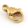 Fermoir mousqueton 9 mm - Doré à l'or fin