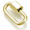 Fermoir mousqueton à visser - 20 x 11 mm - doré