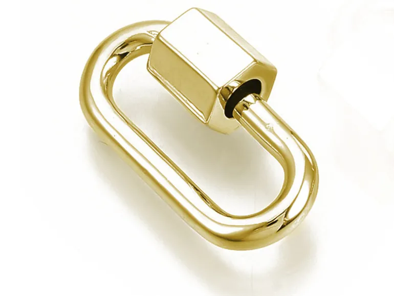 Fermoir mousqueton à visser - 20 x 11 mm - doré