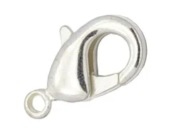 Fermoir mousqueton 10mm - flash argent 925