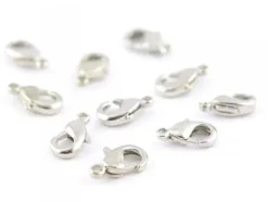 Fermoir mousqueton 10mm - flash argent 925
