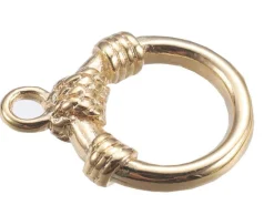 Fermoir toogle - 14,5 x 11 x 3 mm - doré à l'or fin 18K