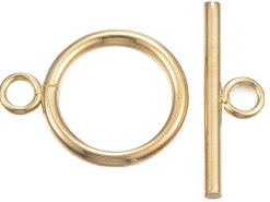 Fermoirs toogle en acier inoxydable 304 - doré - 16x12 mm