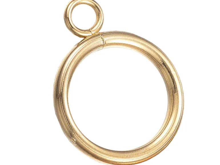 Fermoirs toogle en acier inoxydable 304 - doré - 16x12 mm