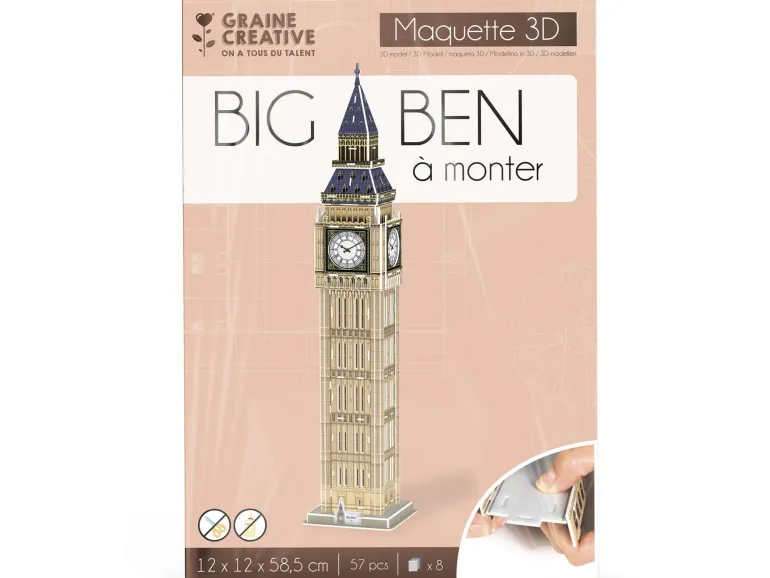 Graine creative puzzle maquette big ben 57 pièces