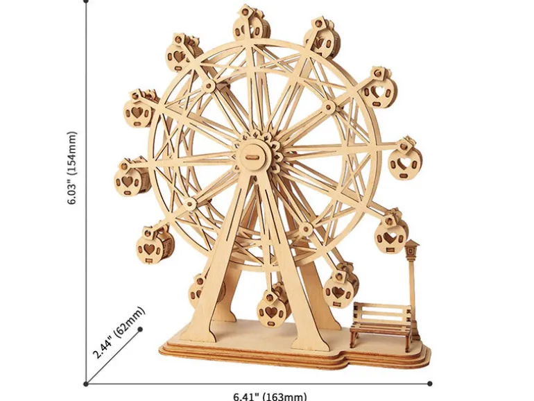 Grande roue en bois à assembler