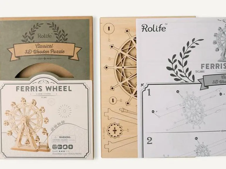 Grande roue en bois à assembler