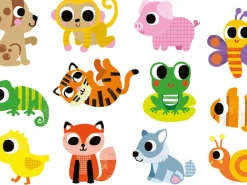 Grosses gommettes échenillées pour les tout petits - Bébés animaux