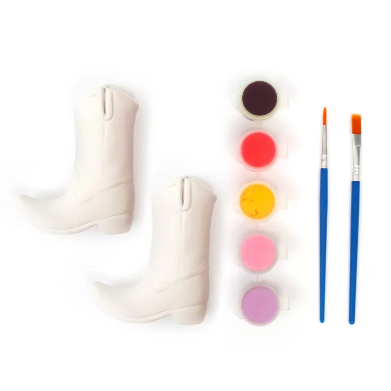 Kit 2 Bottes Céramique à peindre Yeehaw ! - Graine Créative