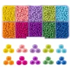 Kit Boite de perles 10 couleurs opaques + 2 bobines fils + pince