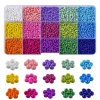 Kit Boite de perles 15 couleurs opaques + 2 bobines fils + pince