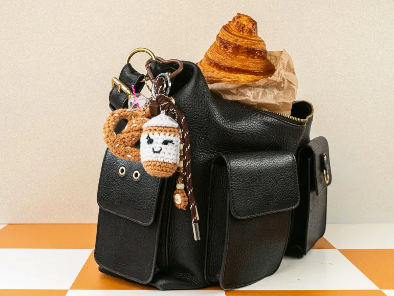 Kit crochet pour débutant - bag charms- coffee time