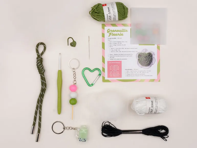 Kit crochet pour débutant - bag charms- matcha club