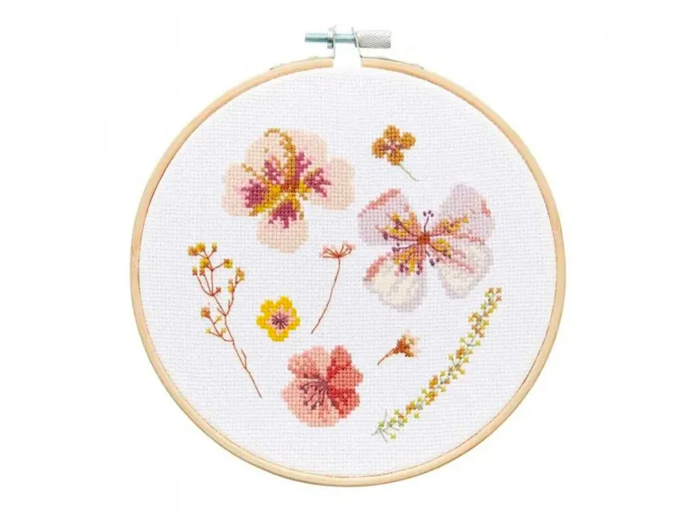 Kit de Broderie Point de Croix - Bouquet de Fleurs - Rico Design