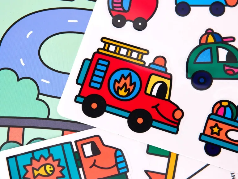 Kit de stickers Montessori - Vroom Vroom - Omy