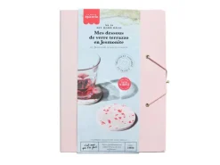 Kit DIY Home Déco - Mes dessous de verre terrazzo en Jesmonite - Rose