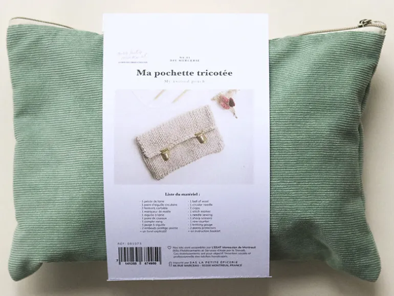 KIT DIY MERCERIE - Ma pochette tricotée
